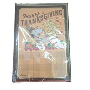 Happy Thanksgiving Peanuts Snoopy Greeting Cards 4 Pack w/ Envelopes Woodstock